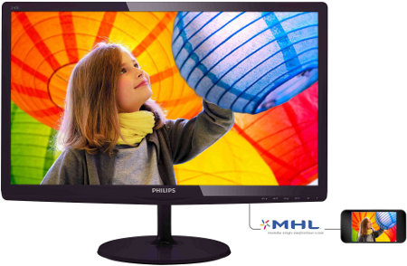 Monitor PHILIPS 247E6QDAD 23.6" IPS ADS Led FullHD 1920x1080 - 20.000.000:1 - VGA+HDMI - Multimediale