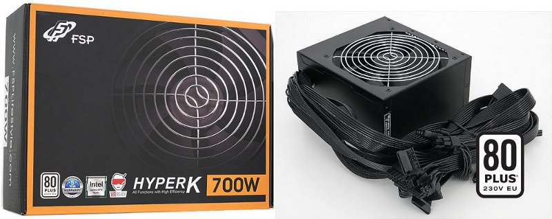 Alimentatore FSP - 700W 80+ - Ventola 120mm Silent.