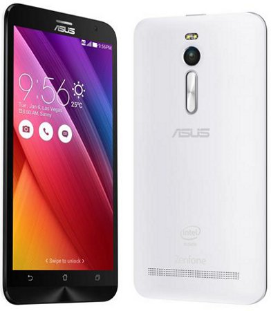 Asus ZenFone 2 (Bianco) ZE550ML-1B011WW : 5.5" IPS Corning� Gorilla� Glass 3, Cpu Intel� QuadCore 1.8GHz, Grafica Gfx 6 series, Ram 2GB + Storage 16GB - Fotocamera retro 13MPixel - WiFi+BT, Android 5.x