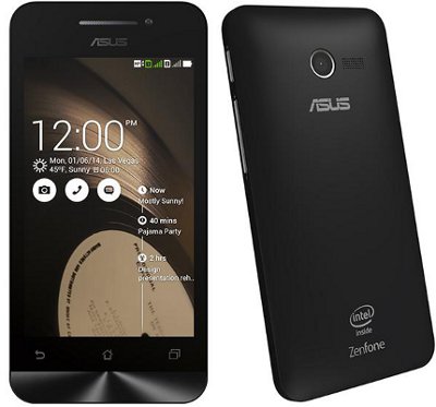 Asus ZenFone 4 (Nero) A400CXG-1A461WW: 4" IPS anti graffio, Cpu 2x2 Intel� Atom� Z2520 1.2GHz, Ram 1GB + Storage 8GB - Fotocamera retro 5MPixel - WiFi+BT, Android 4.x