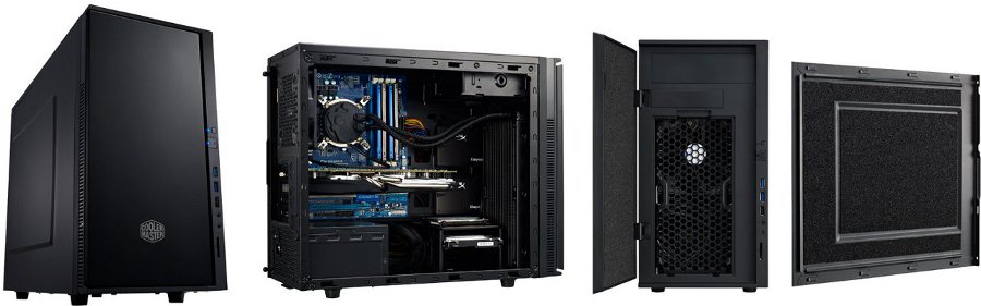 CABINET COOLERMASTER SILENCIO 352 - mATX/miniITX - NO Alim. - Insonorizzato - 2x Ventole 120mm - 4x Bay 2.5" - Usb 3.0 + Usb 2.0 + CardReader + Audio