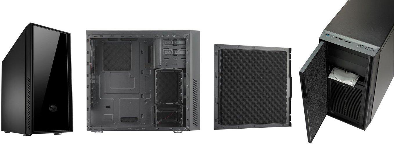 CABINET COOLERMASTER SILENCIO 550 - NO Alim. - Insonorizzato - 2 Ventole 120mm - Usb 3.0 + CardReader + DockingStation 1x HD Sata