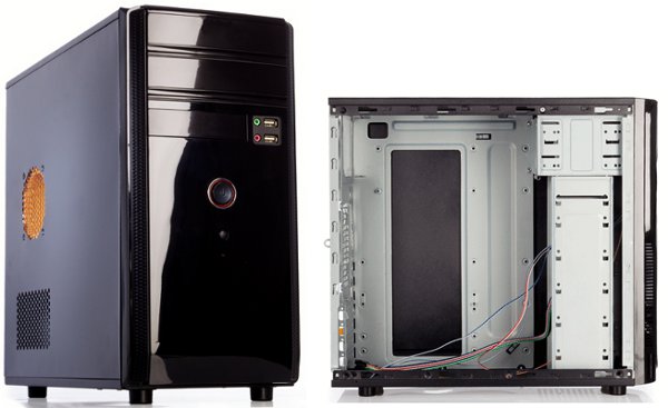 CABINET Micro Atx - Alimentatore 500W con Ventola 12cm. Silent - Prese USB 2.0 + Audio